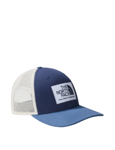 Чоловіча кепка North Face Mudder Trucker тканинна синя фото 1