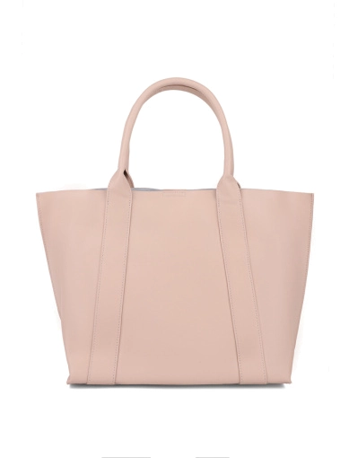 Женская сумка шоппер MIRATON кожаная молочного цвета фото 1