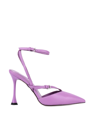 Женские туфли MIRATON кожаные фиолетовые фото 1