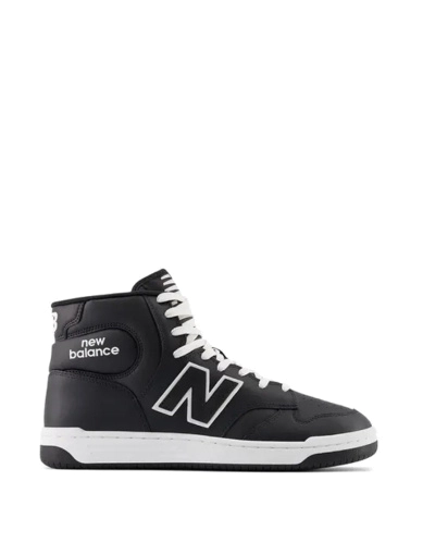 Мужские ботинки хайтопы черные кожаные New Balance BB480 фото 1