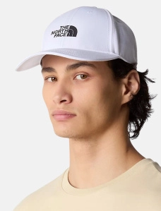 Мужская кепка North Face Recycled 66 Classic hat тканевая белая - фото  - Miraton