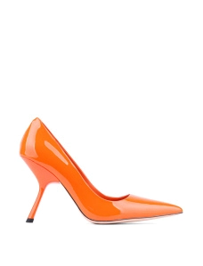 Женские туфли лодочки MIRATON лаковые оранжевые - фото  - Miraton