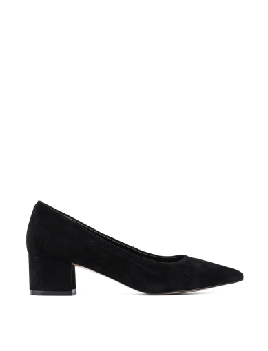 Женские туфли черные кожаные с острым носком фото 1