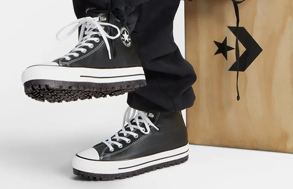 Чоловічі кеди чорні шкіряні Converse Pro Blaze Cup фото 