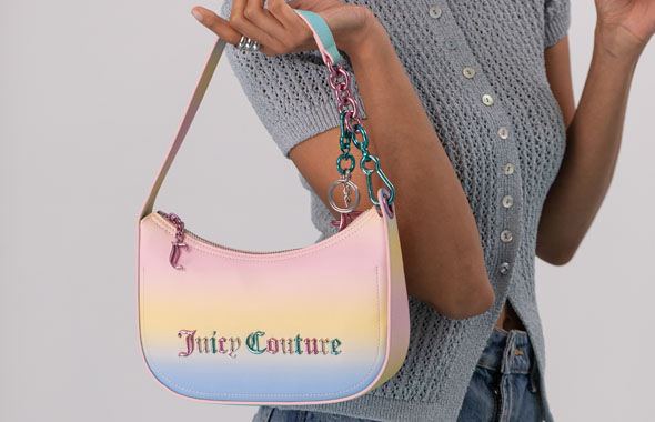 Жіноча сумка хобо Juicy Couture з екошкіри різнокольорова фото 