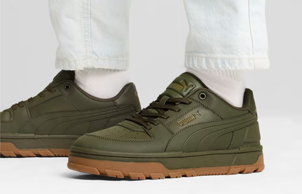 Чоловічі кеди PUMA Caven 2.0 з екошкіри зелені фото 