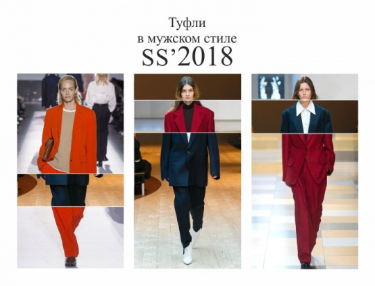 Туфли в мужском стиле SS 2018