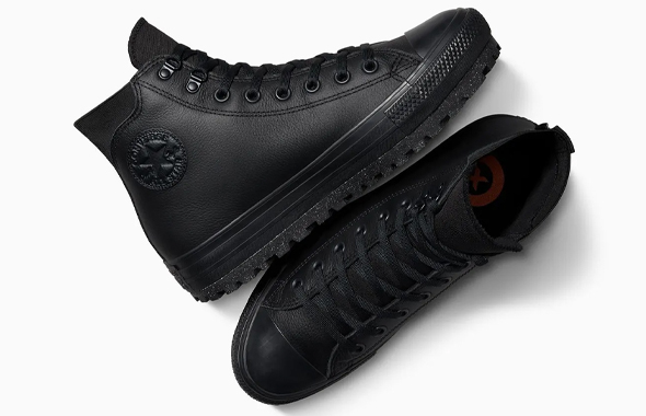 Жіночі кеди чорні шкіряні Converse Chuck Taylor All Star фото 