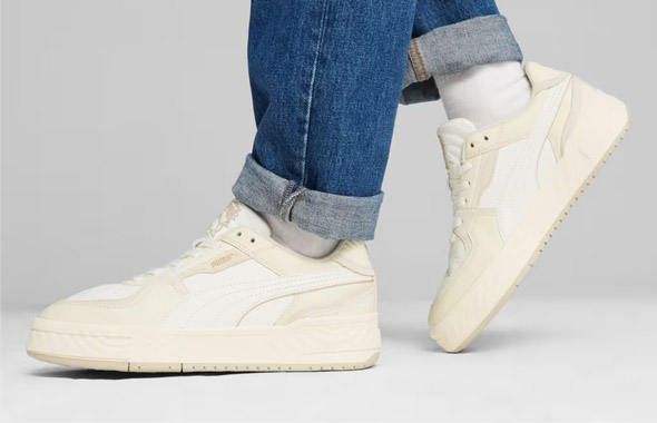 Женские кеды PUMA CA Pro Ripple Earth кожаные белые фото 