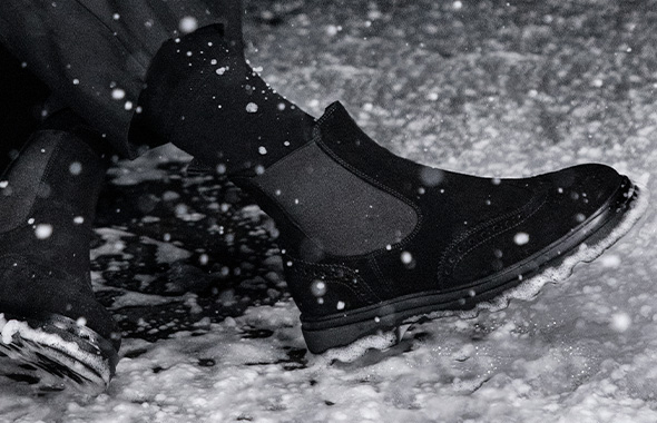 Мужские ботинки челси черные замшевые с подкладкой байка фото 