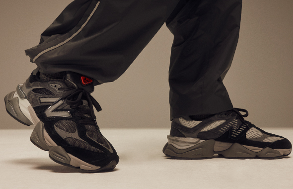 Мужские кроссовки New Balance U9060BLK черные замшевые фото 