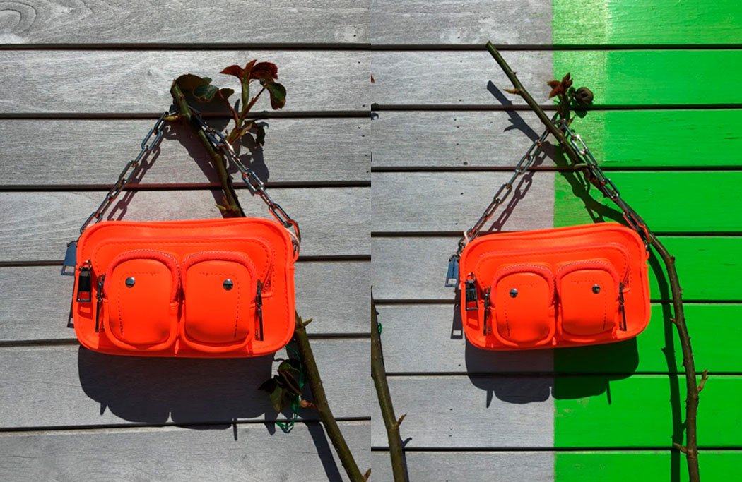 оранжевая необычная сумка