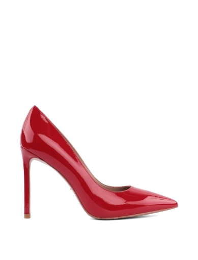 Жіночі туфлі човники лакові червоні фото 1