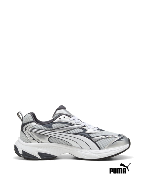 Мужские кроссовки PUMA Morphic Base из искусственной кожи серебряного цвета - фото 1 - Miraton