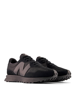 Мужские кроссовки New Balance 327 замшевые черные - фото 4 - Miraton