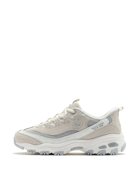 Жіночі кросівки Skechers шкіряні бежеві - фото 2 - Miraton