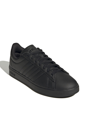 Чоловічі кеди Adidas Grand Court Cloudfoam Comfort з екошкіри чорні - фото 3 - Miraton