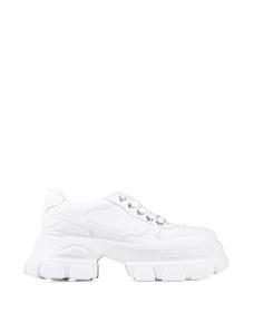 Жіночі туфлі MIRATON шкіряні білі на масивній підошві - фото  - Miraton