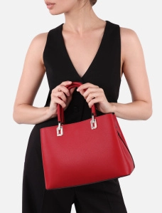Женская сумка тоут MIRATON кожаная красная - фото  - Miraton