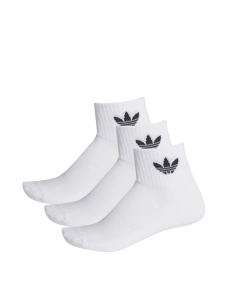 Короткие носки Adidas тканевые белые - фото  - Miraton