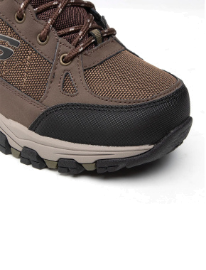 Чоловічі черевики Skechers Selmen зі штучної шкіри коричневі з підкладкою з текстилю - фото 6 - Miraton