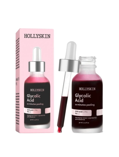 Кислотна пілінг-сіроватка для обличчя HOLLYSKIN Glycolic Acid, 30 мл фото 1