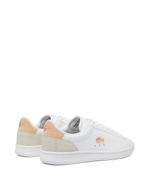 Женские кеды Lacoste CARNABY кожаные белые - фото 2 - Miraton
