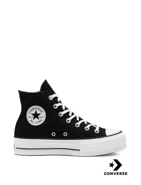 Женские кеды Converse Chuck Taylor All Star Platform High Top тканевые черные - фото 1 - Miraton