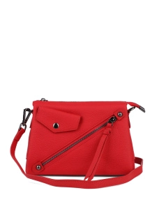 Женская сумка кросс-боди MIRATON кожаная красная - фото  - Miraton