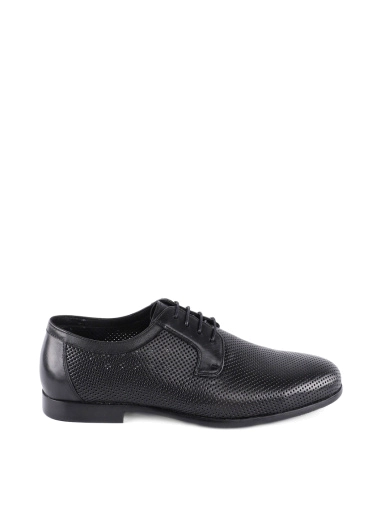 Мужские туфли броги кожаные черные фото 1