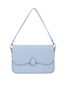 Жіноча сумка крос-боді MIRATON з екошкіри блакитна - фото  - Miraton