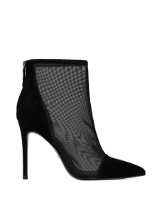 Женские ботинки MiaMay велюровые черные с сеткой - фото  - Miraton