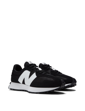 Мужские кроссовки New Balance 327 замшевые черные - фото 2 - Miraton