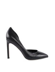 Жіночі туфлі шкіряні чорні з гострим носком - фото  - Miraton