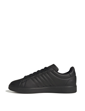 Чоловічі кеди Adidas Grand Court Cloudfoam Comfort з екошкіри чорні - фото 2 - Miraton