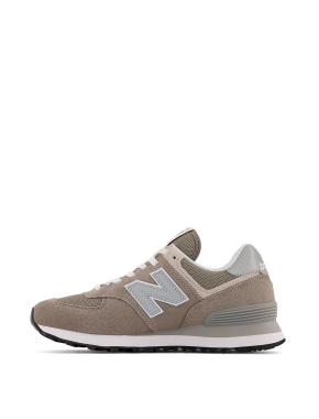Женские кроссовки New Balance 574 Classic GL замшевые серые - фото 2 - Miraton