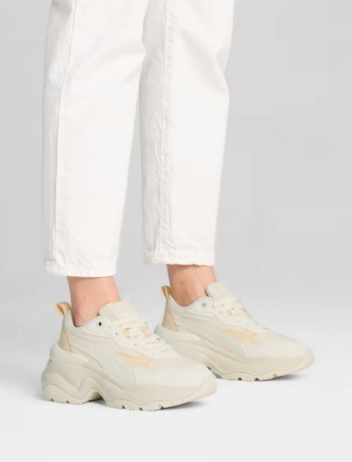 Жіночі кросівки PUMA Cilia Wedge з екошкіри білі (393915-11) фото 1
