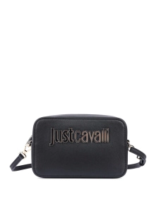 Женская сумка camera Bag Just Cavalli из экокожи черная с логотипом - фото  - Miraton