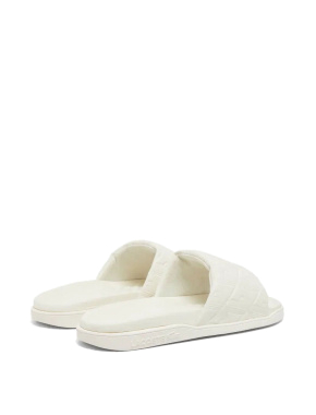 Мужские шлепанцы Lacoste резиновые бежевые - фото 4 - Miraton