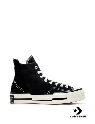 Жіночі кеди Converse CHUCK 70 PLUS CANVAS тканинні чорні фото 1