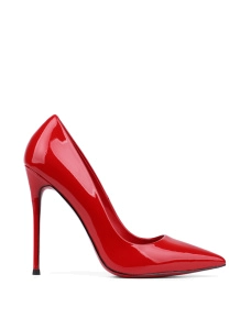 Жіночі туфлі човники MiaMay шкіряні червоні - фото  - Miraton