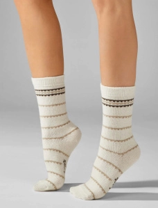 Набір жіночих високих шкарпеток Legs SOCKS WOOL молочні, 2 пари - фото  - Miraton