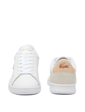 Женские кеды Lacoste CARNABY кожаные белые - фото 5 - Miraton