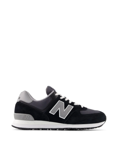 Мужские кроссовки New Balance U574TWE черные замшевые фото 1