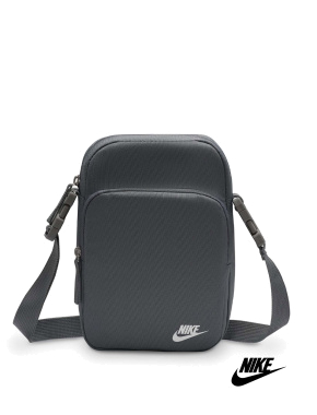 Мужская сумка мессенджер Nike тканевая серая - фото 1 - Miraton