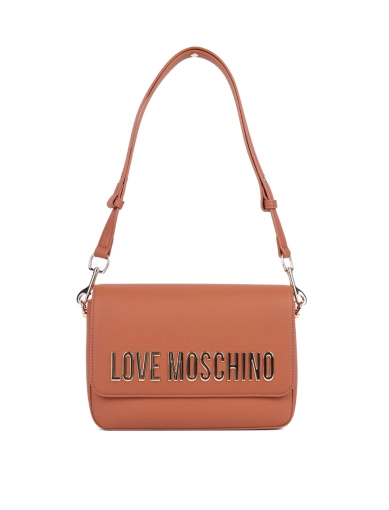 Женская сумка кросс-боди Love Moschino из экокожи коричневая фото 1