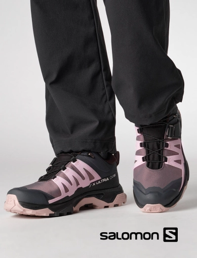 Женские кроссовки Salomon X Ultra 4 GTX W из искусственной кожи черные фото 1