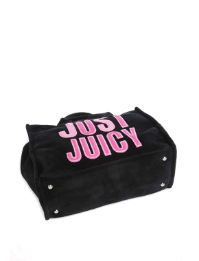 Жіноча сумка тоут Juicy Couture тканинна чорна - фото 4 - Miraton