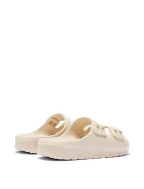 Женские шлепанцы Lacoste резиновые белые - фото 3 - Miraton