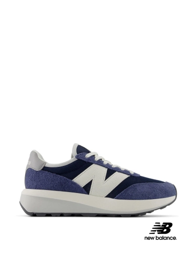 Чоловічі кросівки New Balance 370 замшеві сині (U370AG) фото 1